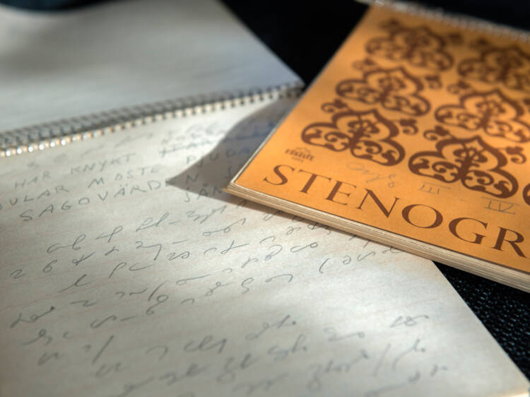 Astrid Lindgrens stenografiblock.